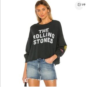 Daydreamer Rolling Stones Crop Tee